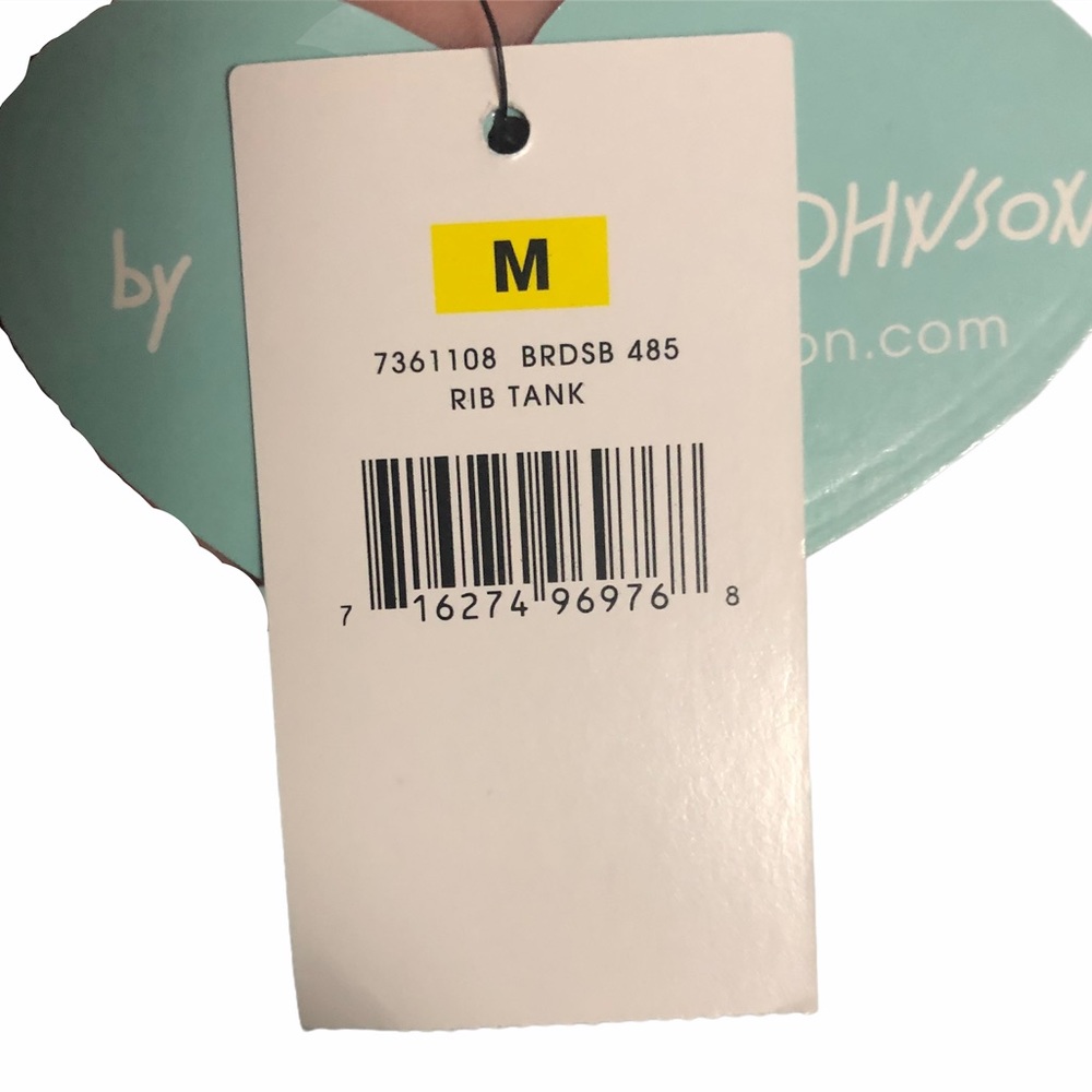 Betsey Johnson Lace Bow Back Logo Ribbed Racerback - Picture 8 of 10